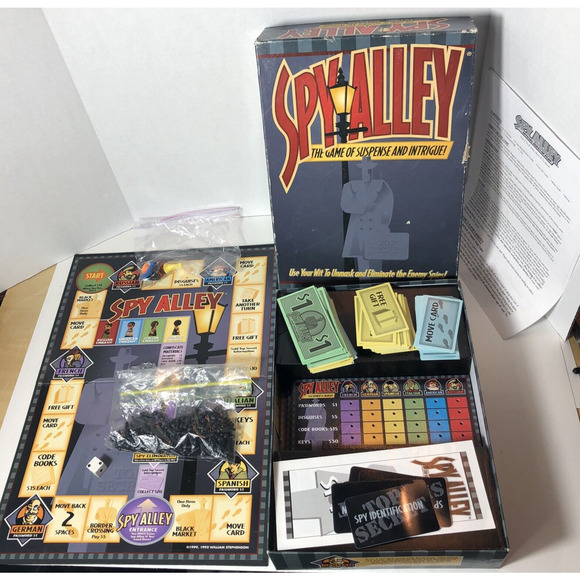 Spy Alley Board Game Suspense Intrigue‎ Strategy Few Pieces Missing READ - Picture 1 of 16